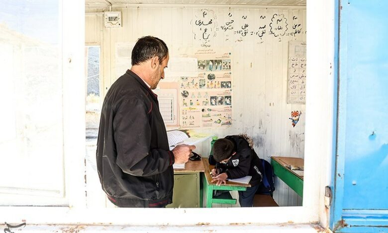 واژگونی کانکس مدرسه روستای «باغ‌یئری» مراغه