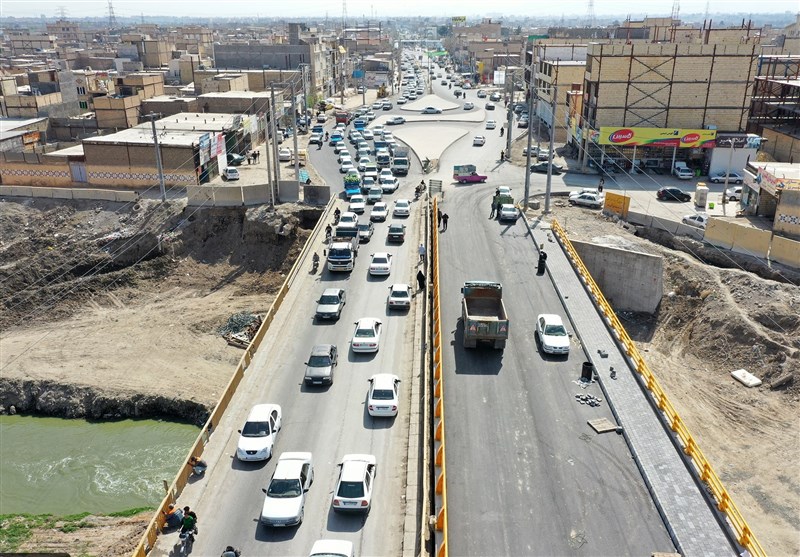 پل دهرود مشهد پس از 6 ماه به بهره‌برداری رسید + تصویر