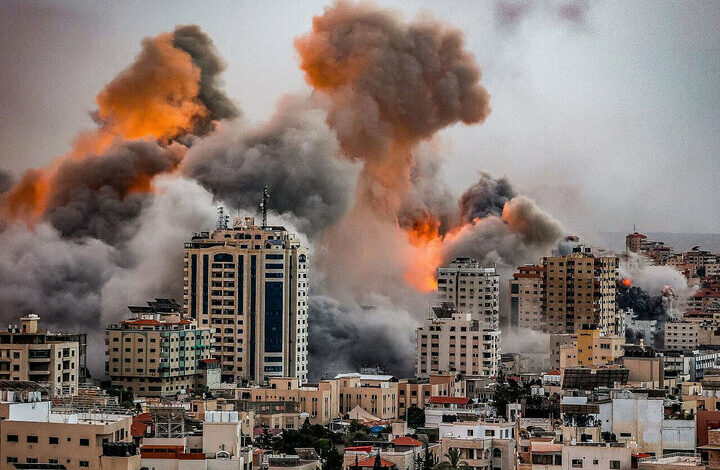تداوم بمباران جنون آمیز غزه از سوی رژیم صهیونیستی+فیلم