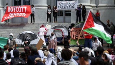 حمایت متفاوت دانشجویان «خاص» دانشگاه جورج واشنگتن از فلسطین+فیلم