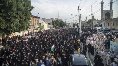 پیکر شهید امنیت «مسعود کرمی» در کرمانشاه تشییع شد