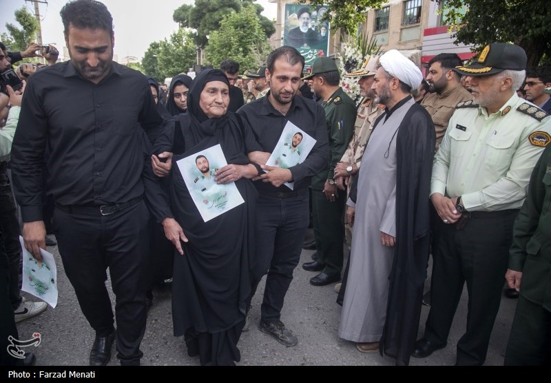 پیکر شهید امنیت «مسعود کرمی» در کرمانشاه تشییع شد