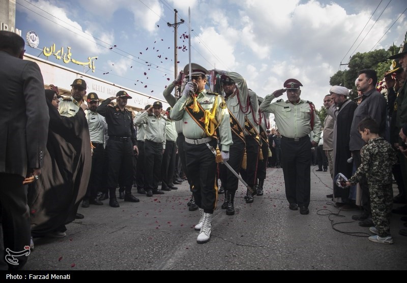 پیکر شهید امنیت «مسعود کرمی» در کرمانشاه تشییع شد