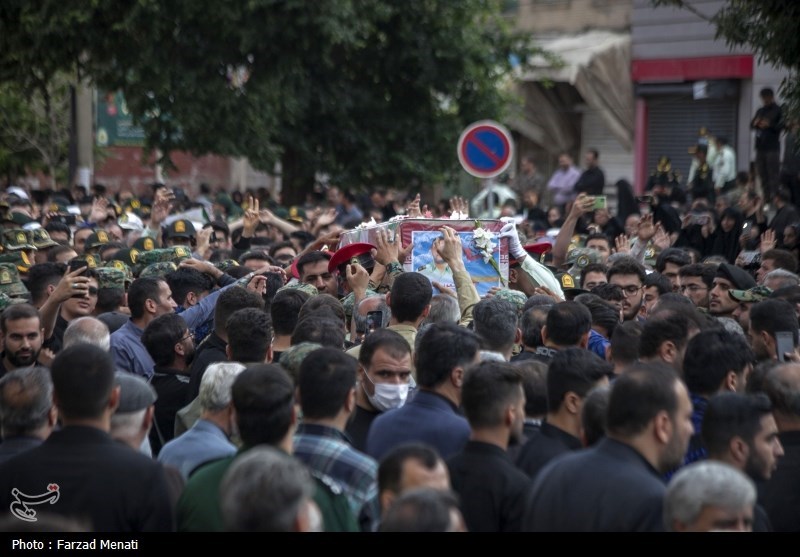 پیکر شهید امنیت «مسعود کرمی» در کرمانشاه تشییع شد