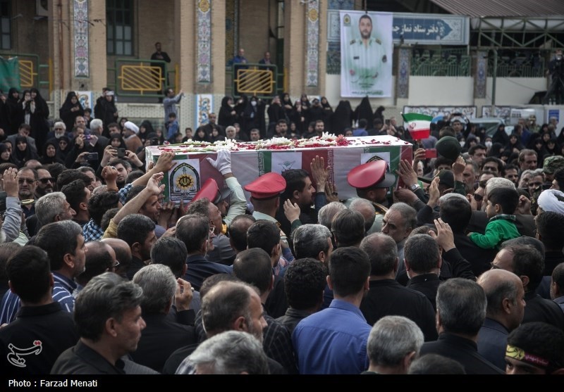 پیکر شهید امنیت «مسعود کرمی» در کرمانشاه تشییع شد