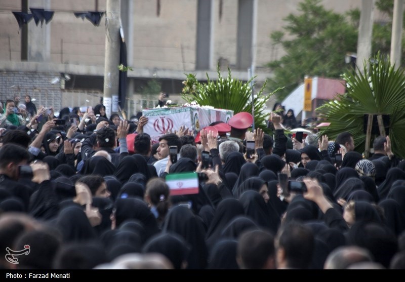 پیکر شهید امنیت «مسعود کرمی» در کرمانشاه تشییع شد