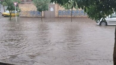 انسداد 3 جاده روستایی خوشاب خراسان رضوی بر اثر سیل