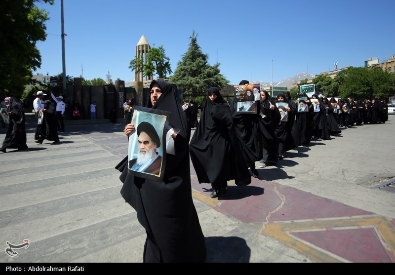 عزاداری بسیجیان همدان در سوگ امامی مهربان + تصاویر