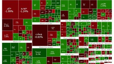 نمودار بورس بالا رفت