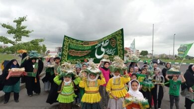 ‌کاروان خنچه‌بران زنان گیلانی در جشن غدیر + فیلم