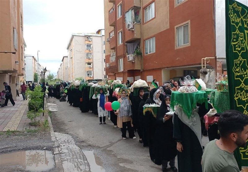 ‌کاروان خنچه‌بران زنان گیلانی در جشن غدیر + فیلم