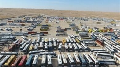 استقرار 100 اتوبوس در مرز مهران برای انتقال زائران