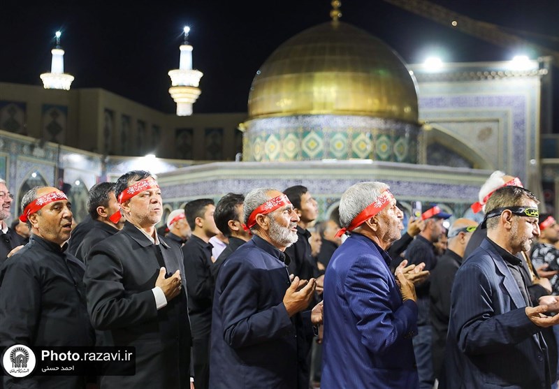 حلقه ماتم عزاداران بجنوردی در «حسینیه حرم رضوی»