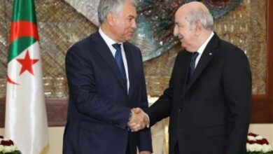 سفر رئیس دومای روسیه به الجزایر