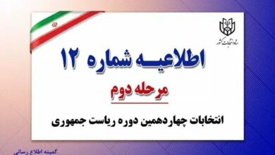 فهرست اسامی و شناسه نامزدهای مرحله دوم انتخابات ریاست جمهوری