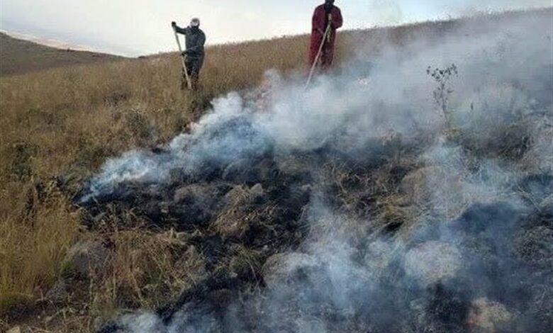 مهار آتش‌سوزی در مراتع دشتستان