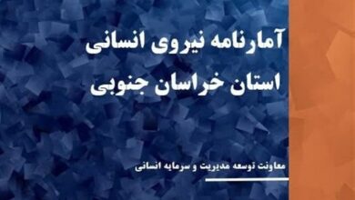 انتشار کتاب «آمارنامه نیروی انسانی خراسان جنوبی سال 1402»