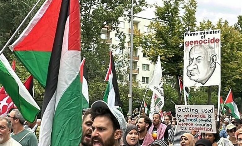 برگزاری اعتراضات حامی فلسطینیان در برلین