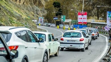 ترافیک سنگین در محورهای چالوس، هراز، مهران و شلمچه