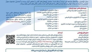 تمدید مهلت شرکت در جشنواره خوارزمی تا 31 شهریور