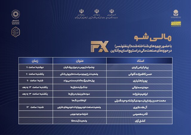 سه رویداد جانبی در شانزدهمین دوره نمایشگاه بین المللی صنعت مالی