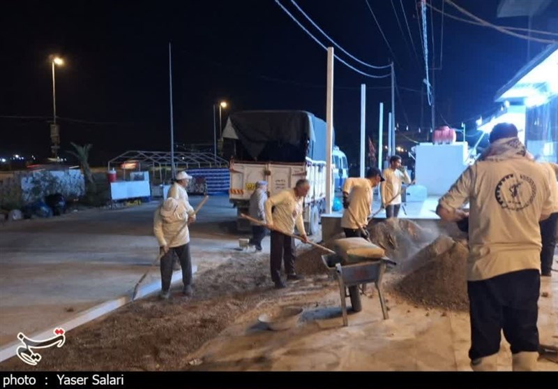 گروه جهادی شهید غیور اصلی گناباد در عراق موکب سازی می‌کند