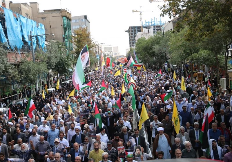 راهپیمایی مردم بوشهر در محکومیت جنایات اسرائیل