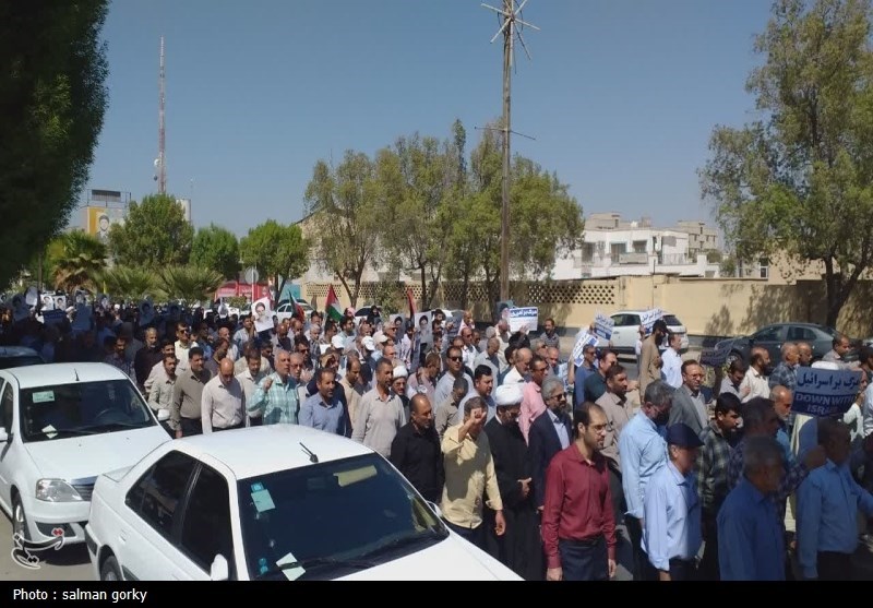 راهپیمایی مردم بوشهر در محکومیت جنایات اسرائیل