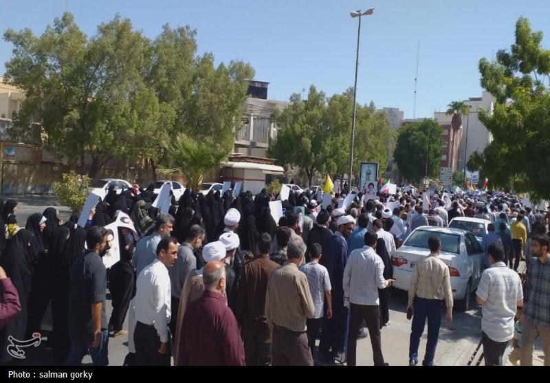 راهپیمایی مردم بوشهر در محکومیت جنایات اسرائیل