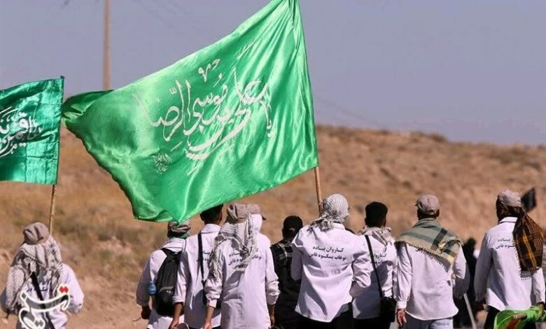 زائران پیاده 72 شهرستان در مسیر مشهد/ ورود 200 هزار نفر