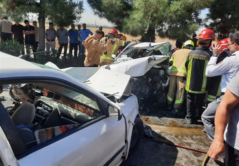 مرگ تلخ مادر و فرزندانش در تصادف سمند با سمند در مشهد