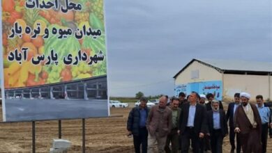 احداث بزرگترین میدان میوه و تره‌بار در پارس‌آباد