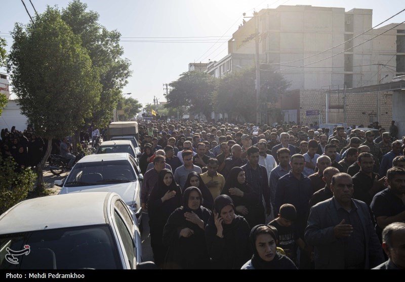 تصاویر تسنیم از تشییع شهدای پدافند ارتش در خوزستان