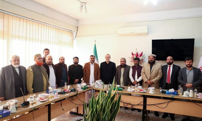 دیدار اعضای حزب جماعت اسلامی پاکستان با لاریجانی
