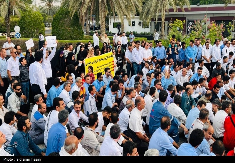 ماجرای تجمع امروز 3 هزار کارگر‌ پارس جنوبی چه بود؟ + تصویر