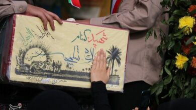 پیکر 10 شهید گمنام وارد کرمان شد
