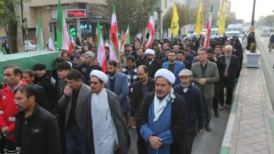 پیکر شهید مدافع حرم در باقرشهر تشییع شد+ تصاویر