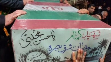 پیکر مطهر 12 شهید گمنام گلگون کفن وارد شیراز شد