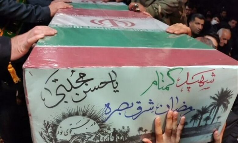 پیکر مطهر 12 شهید گمنام گلگون کفن وارد شیراز شد