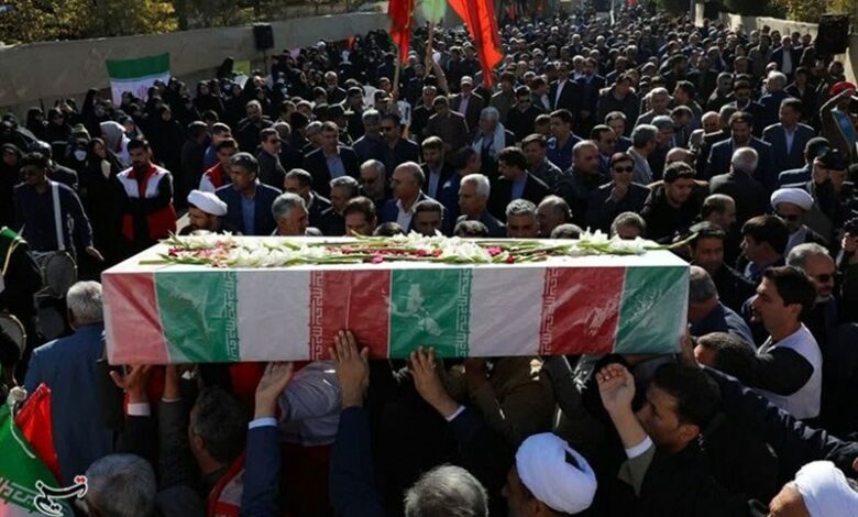 آیین باشکوه مراسم تشییع پیکر شهید گمنام در کرمان