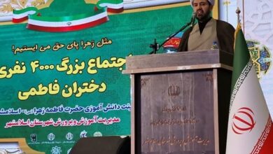 اجتماع 4 هزار نفری دختران فاطمی در اسلامشهر+تصویر