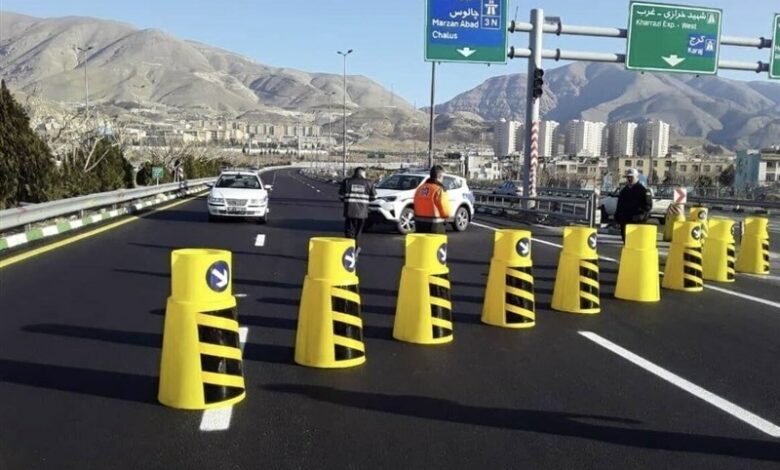 اعمال محدودیت تردد در جاده کرج ـ چالوس
