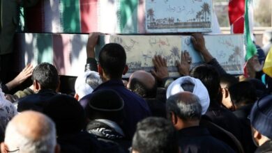 بدرقه 6 شهید گمنام در سالروز شهادت مادر بی‌مزارشان