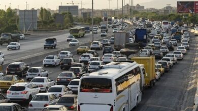 ترافیک سنگین در آزادراه قزوین ـ کرج ـ تهران