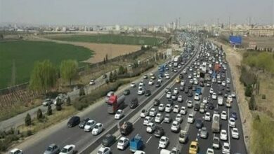 ترافیک سنگین در آزادراه قزوین ـ کرج ـ تهران + فیلم