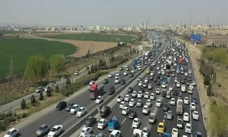 ترافیک سنگین در آزادراه قزوین ـ کرج ـ تهران + فیلم