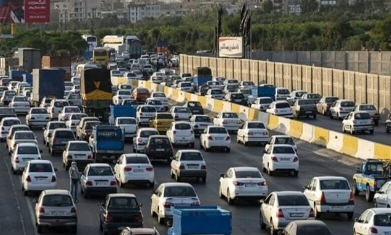 ترافیک سنگین در آزادراه کرج ـ قزوین