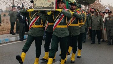 تشییع شهید گمنام در مرکز آموزش عالی هوانوردی سپاه + تصاویر