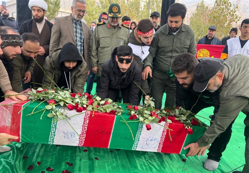 تشییع و تدفین شهید گمنام در دانشگاه علوم پزشکی البرز