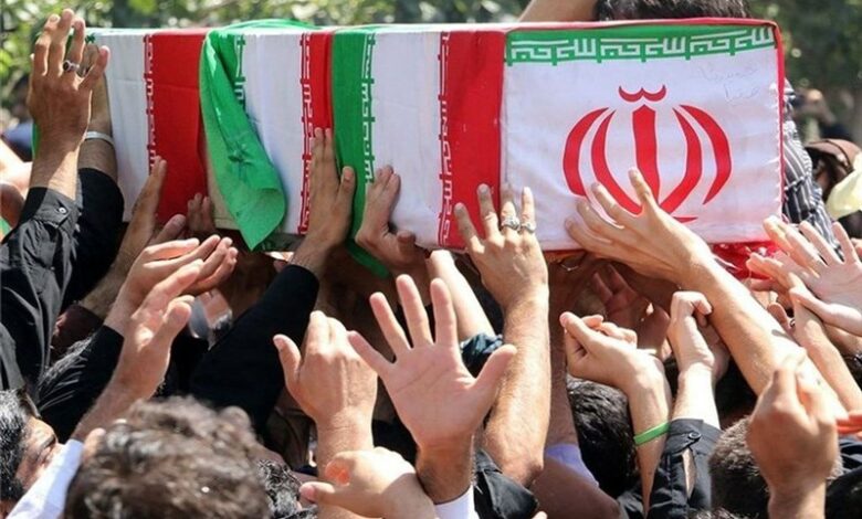 ‌‌تشییع پیکر شهدای گمنام در ایلام‌ + فیلم